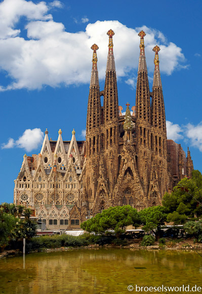 Gaudis Sagrada Familia in Barcelona, Spanien