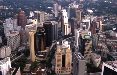 Kuala Lumpur City Center von oben