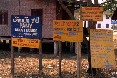 Signs in Vang Vieng
