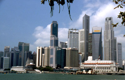 Blick auf Singapore City