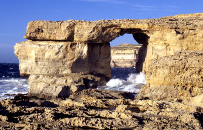 Die Steinbrücke auf Gozo